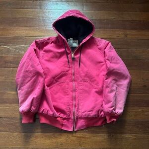 90s vintage rare pink sun faded insulated Carhart styled jacket